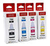 Canon Original GI 790 Black, Cyan, Yellow & Magenta Ink Bottles - Compatible PIXMA G1000 G1010 G2000 G2002 G2010 G2012 G3000 G3010 G3012 G4000 G4010 Printers