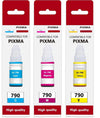GI-790 Multicolor Ink Bottle Compatible Pixma Printer Ink for G1010 G2000 G2002 G2010 G2012 G3000 G3010 G3012 G4010 (Cyan/Yellow/Magenta) 554260
