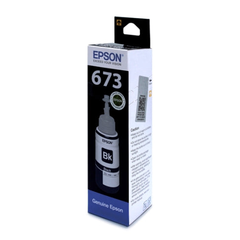 Epson 673 T6731 Black Ink Bottle 70ml – Original Dye-Based Ink for Compatible Epson EcoTank & Photo Printers