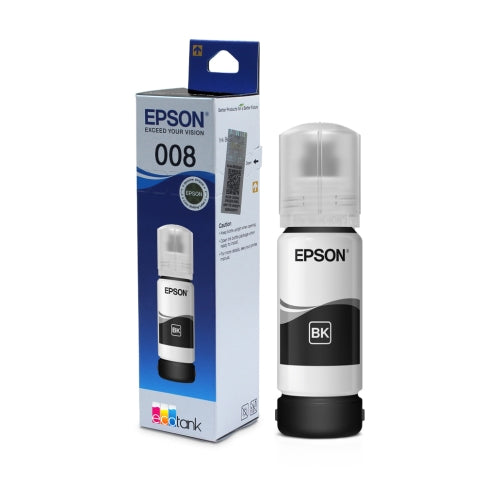 Epson 008 T06G Black Ink Bottle 127ml – Original Pigment Ink for Compatible Epson EcoTank Printers