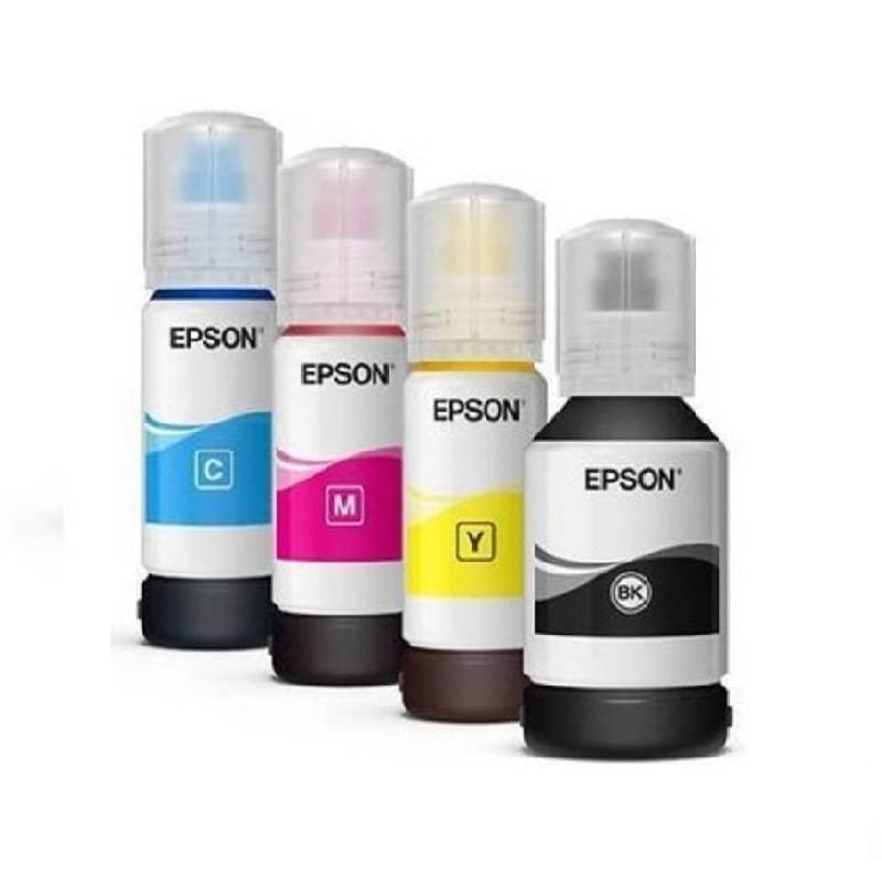 Epson 001 Ink Bottle Set – Black, Cyan, Magenta & Yellow | 4 Colour Ink Refill Set