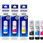 Epson 003 Genuine Ink Bottle Set – Black, Cyan, Magenta & Yellow | Original Epson EcoTank Ink | 4-Color Printer Ink Set