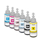 Epson 673 Genuine Ink Bottle Set – 6 Colors, 70 ml Each | Black, Cyan, Magenta, Light Cyan, Light Magenta & Yellow | Original Epson EcoTank Ink