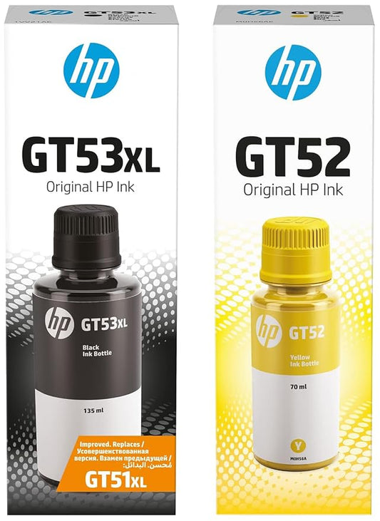 HP GT53XL 135ml Black Original Ink Bottle – High Yield Pigment-Based Ink for Compatible HP Ink Tank & Smart Tank Printers