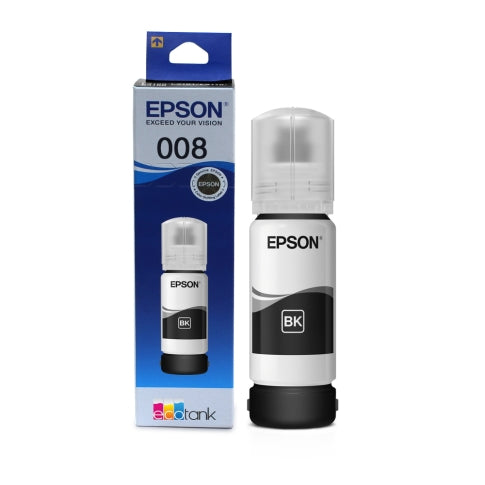 Epson 008 T06G Black Ink Bottle 127ml – Original Pigment Ink for Compatible Epson EcoTank Printers