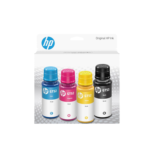 HP GT52 CMY / GT53XL Black Ink Bottle 4-Pack