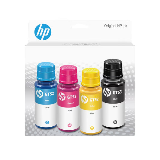 HP GT52 & GT53 Ink Bottle Set – Cyan, Magenta, Yellow & Black – 300 ml