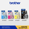 Brother Genuine Ink Bottle Set – BT-D60BK Black + BT5000C Cyan + BT5000M Magenta + BT5000Y Yellow | Ink Tank Printer Ink Set