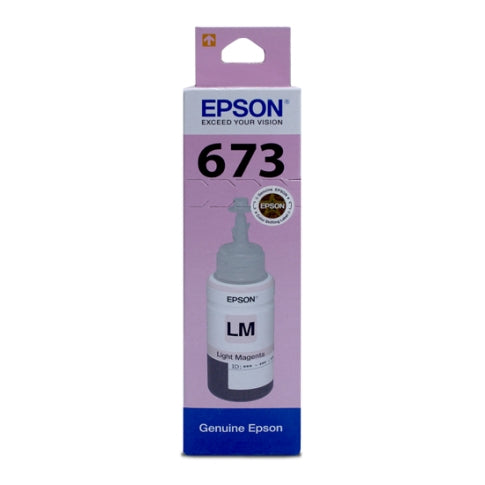 Epson 673 T6736 Light Magenta Ink Bottle 70ml – Original Ink for Compatible Epson EcoTank & Photo Printers