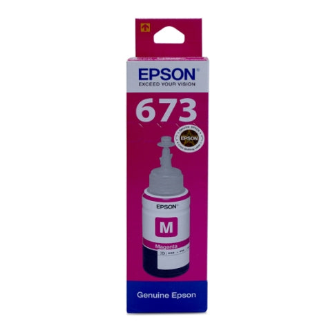 Epson 673 T6733 Magenta Ink Bottle 70ml – Original Dye-Based Ink for Compatible Epson EcoTank & Photo Printers