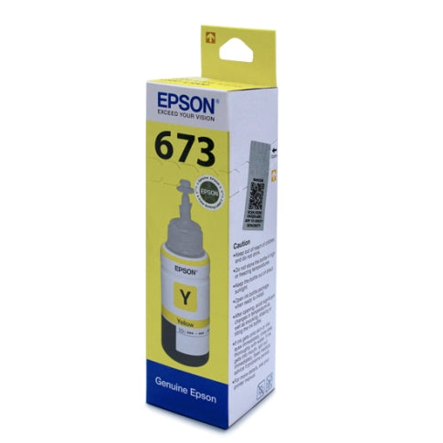 Epson 673 T6734 Yellow Ink Bottle 70ml – Original Yellow Ink for Compatible Epson EcoTank & Photo Printers